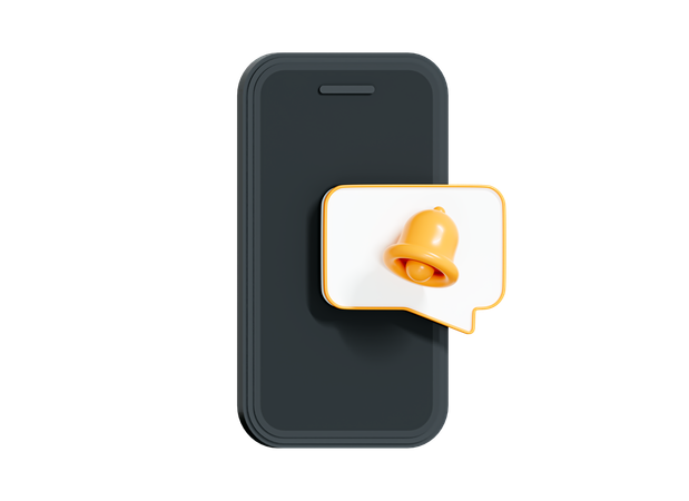 Notifications mobiles  3D Icon