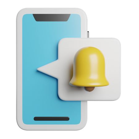 Notifications mobiles  3D Icon