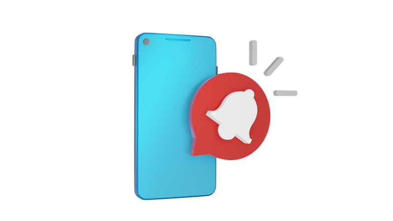 Notifications mobiles  3D Icon