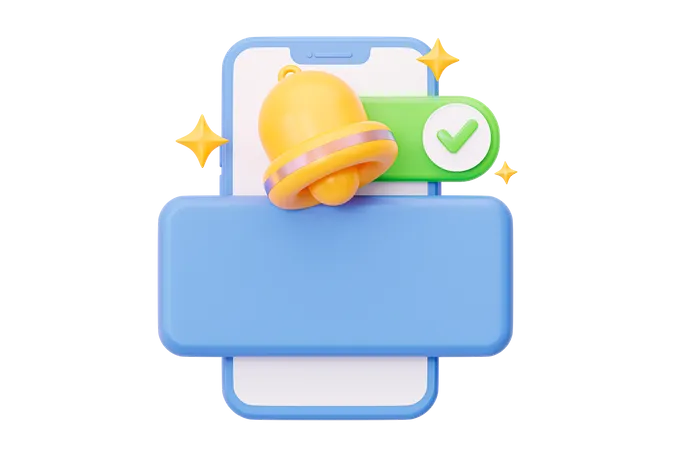 Notifications mobiles  3D Icon