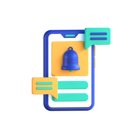 Notifications mobiles  3D Icon