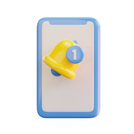 Notifications mobiles  3D Icon