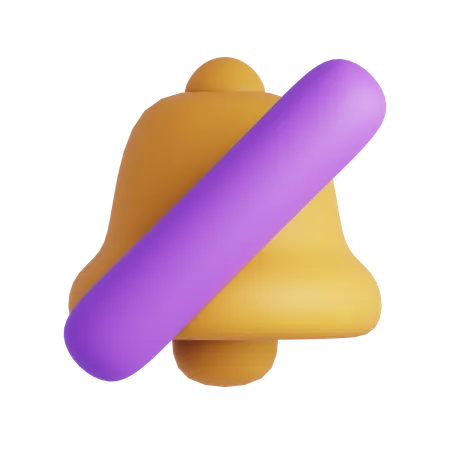 Notification Off  3D Icon