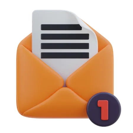 Notification par courrier  3D Icon