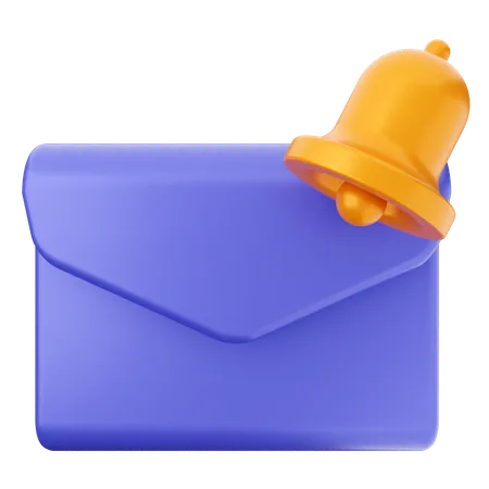 Cloche de notification de courrier  3D Icon