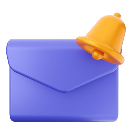 Cloche de notification de courrier  3D Icon