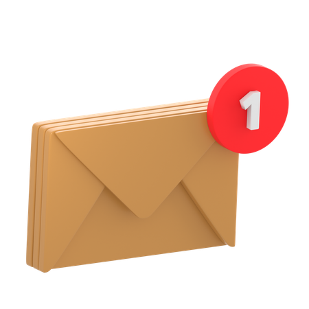 Notification par courrier électronique  3D Icon