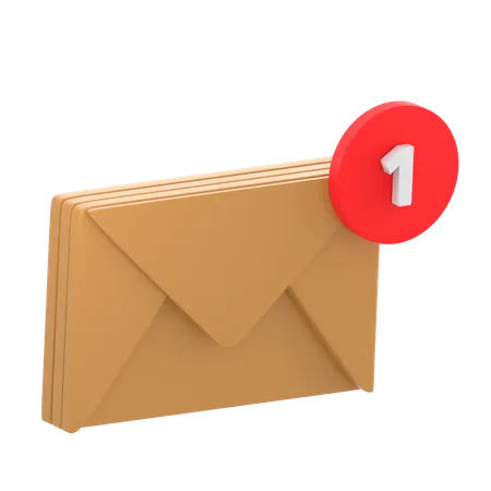 Notification par courrier électronique  3D Icon