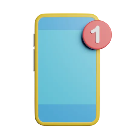 Notification Phone  3D Icon