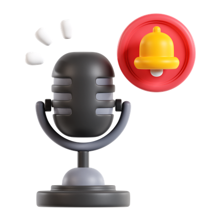 Notifications de podcasts  3D Icon