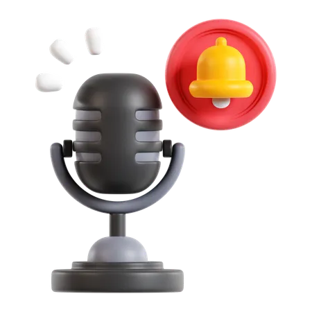 Notifications de podcasts  3D Icon
