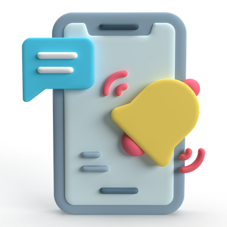 Notification push  3D Icon