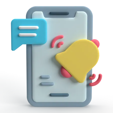 Notification push  3D Icon