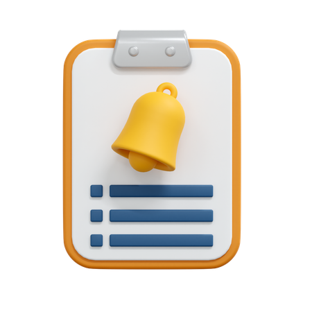 Notification Report  3D Icon