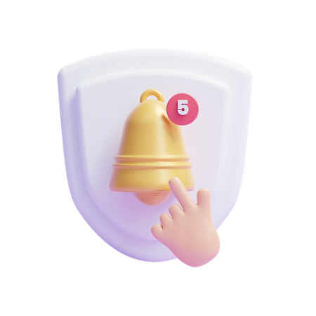 Notification Shield  3D Icon