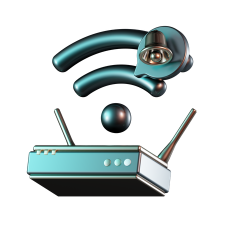 Notification du signal Wi-Fi  3D Icon