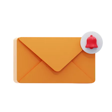 Message de notification de cloche  3D Icon