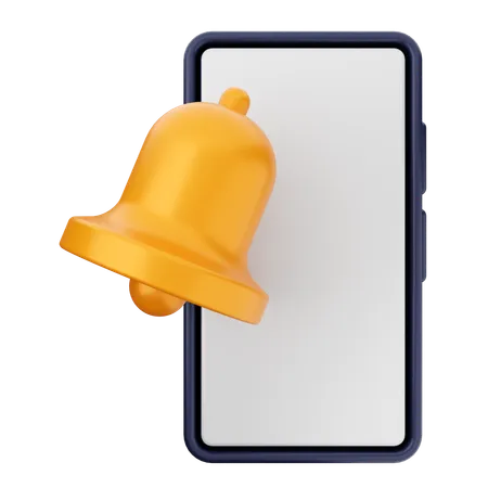 Cloche de notification téléphonique  3D Icon