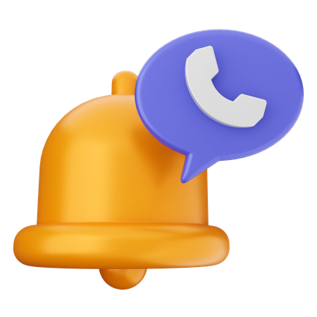 Cloche de notification téléphonique  3D Icon