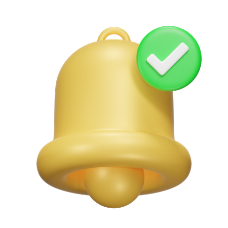 Notification Tick  3D Icon