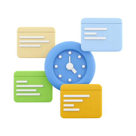 Notification Time  3D Icon