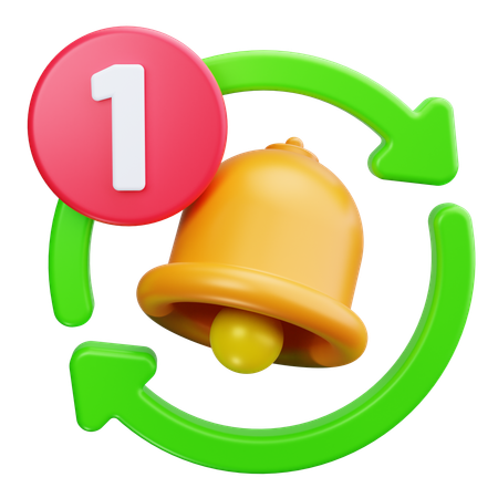 Notification Update  3D Icon