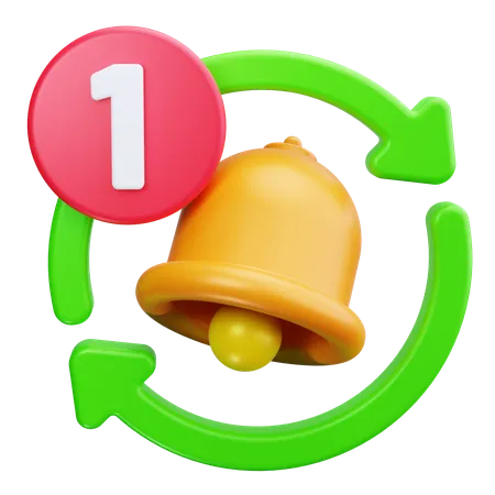 Notification Update  3D Icon