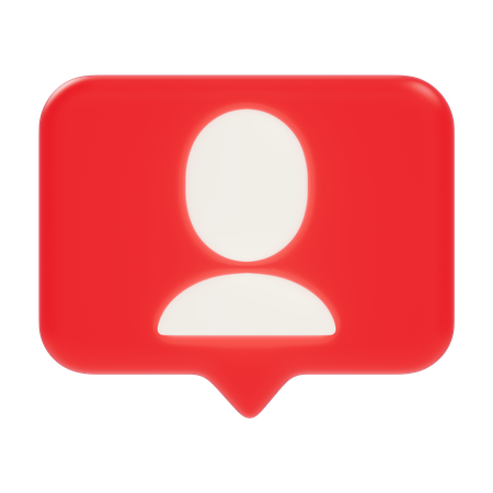 Notification utilisateur  3D Icon