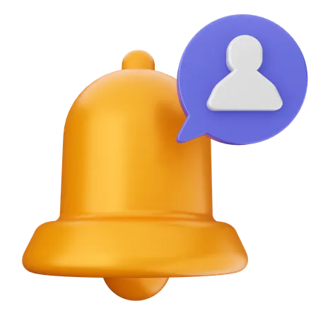 Cloche de notification utilisateur  3D Icon