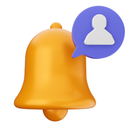 Cloche de notification utilisateur  3D Icon