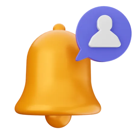 Cloche de notification utilisateur  3D Icon