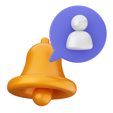 Cloche de notification utilisateur  3D Icon