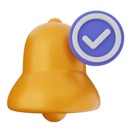 Notification Verification  3D Icon