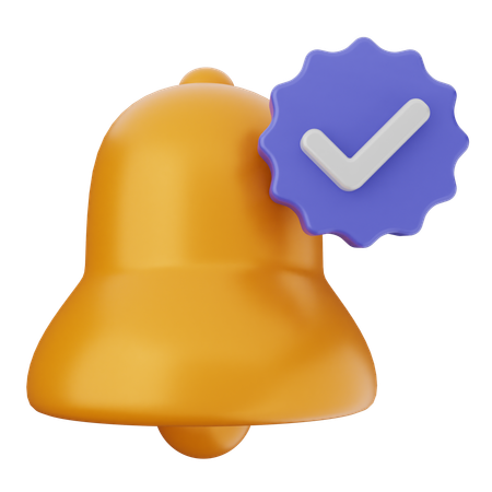 Notification Verification  3D Icon