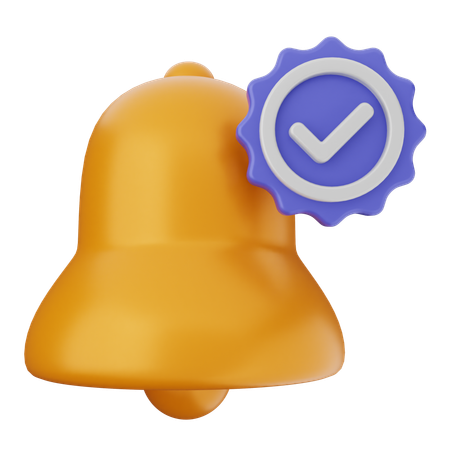 Notification Verification  3D Icon