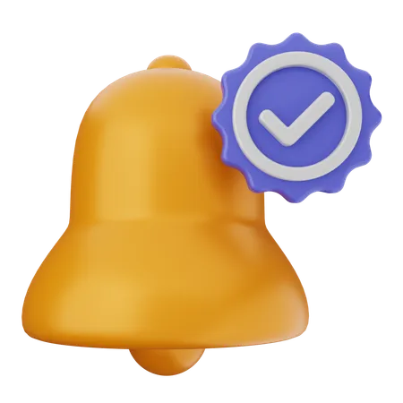 Notification Verification  3D Icon