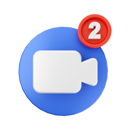Notification vidéo  3D Icon