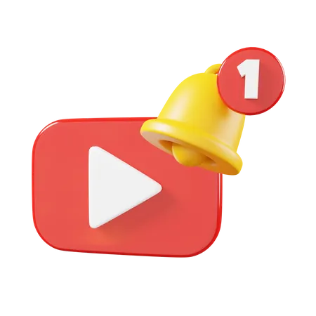 Notification vidéo  3D Icon