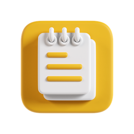 Notiz  3D Icon