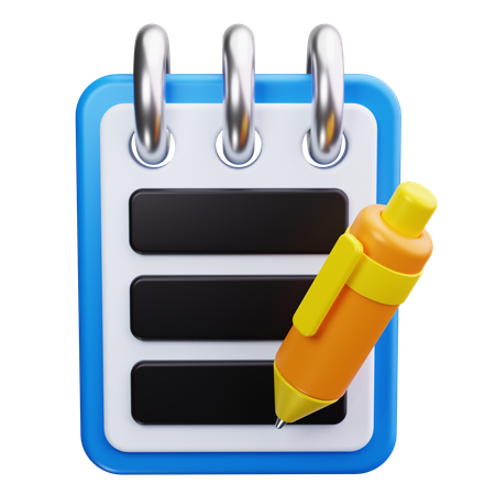 Notizblock  3D Icon