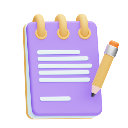 Notizblock  3D Icon