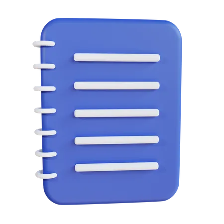 Notizblock  3D Icon