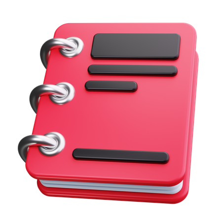 Notizbuch  3D Icon