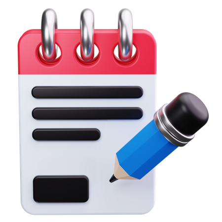 Notizbuch  3D Icon