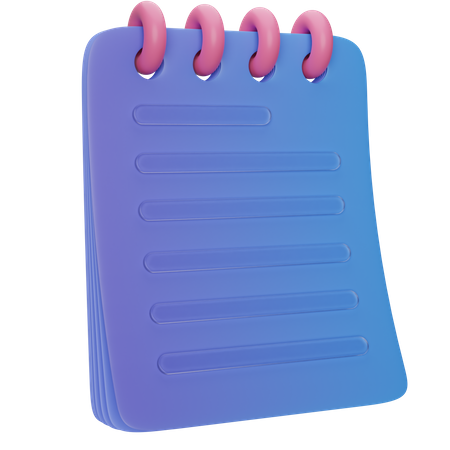 Notizbuch  3D Icon