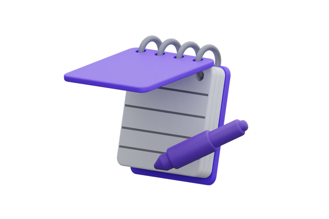 Notizbuch  3D Icon