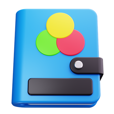 Notizbuch bunt  3D Icon