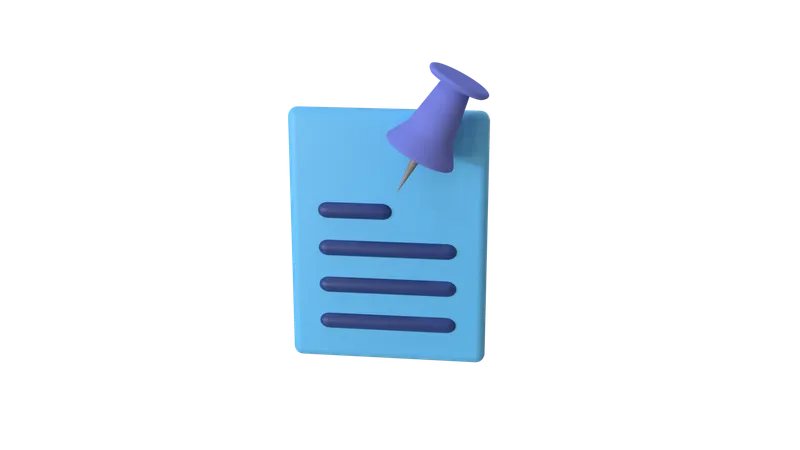 Notizen-Pin  3D Icon