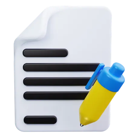 Notizen schreiben  3D Icon