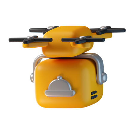 Livraison de nourriture par drone  3D Icon